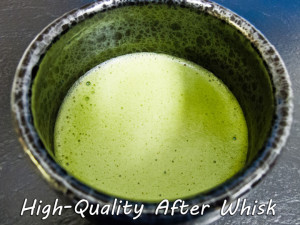 High-Quality Matcha after whisk