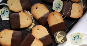 Deliciously Drenched Chocolate-Dipped Teabag Cookies