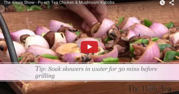 Pu-erh Tea Chicken & Mushroom Kabobs Recipe Video