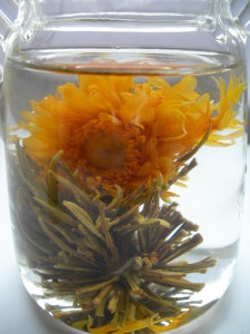 Sun Flower in Clear Jar for Flowering Tea